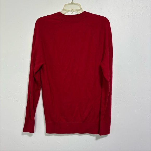 Abercrombie & Fitch Moose Wool Blend Sweater Men Large Red Crew Neck Preppy - Picture 3 of 9